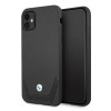 BMW BMHCN61RSWPK Leather Perforate kietasis dėklas, skirtas Apple iPhone 11, juodas