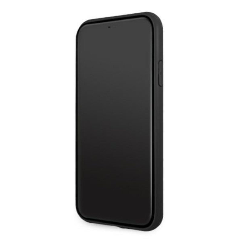 BMW BMHCN61RSWPK Leather Perforate kietasis dėklas, skirtas Apple iPhone 11, juodas