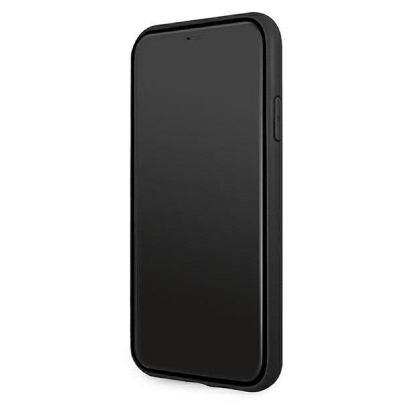 BMW BMHCN61RSPPR Leather Curve Perforate kietasis dėklas, skirtas Apple iPhone 11, raudonas