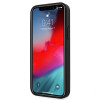Mercedes-AMG AMHCP12SGSEBK Leather Debossed Lines kietasis dėklas, skirtas Apple iPhone 12 mini, juodas