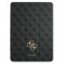 Guess GUIC12G4GFGR 4G Collection knygelės tipo dėklas, skirtas Apple iPad Pro 12.9 2021, pilkas