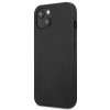 Mercedes-AMG AMHCP13MDOLBK Leather Hot Stamped kietasis dėklas, skirtas Apple iPhone 13, juodas