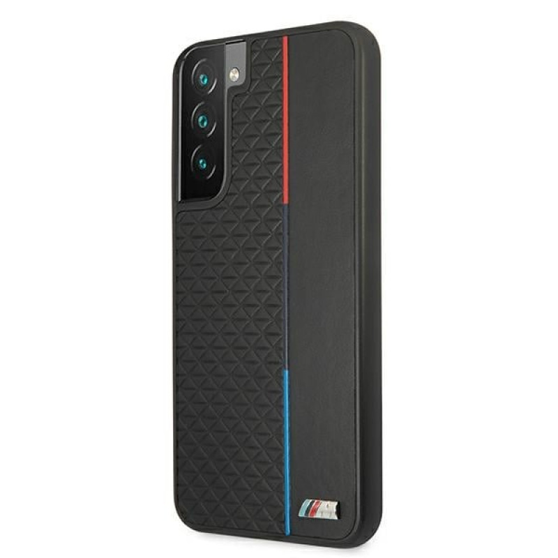 BMW BMHCS22MTRTBK kietas dėklas Samsung Galaxy S22+, M Collection Triangles, juodas