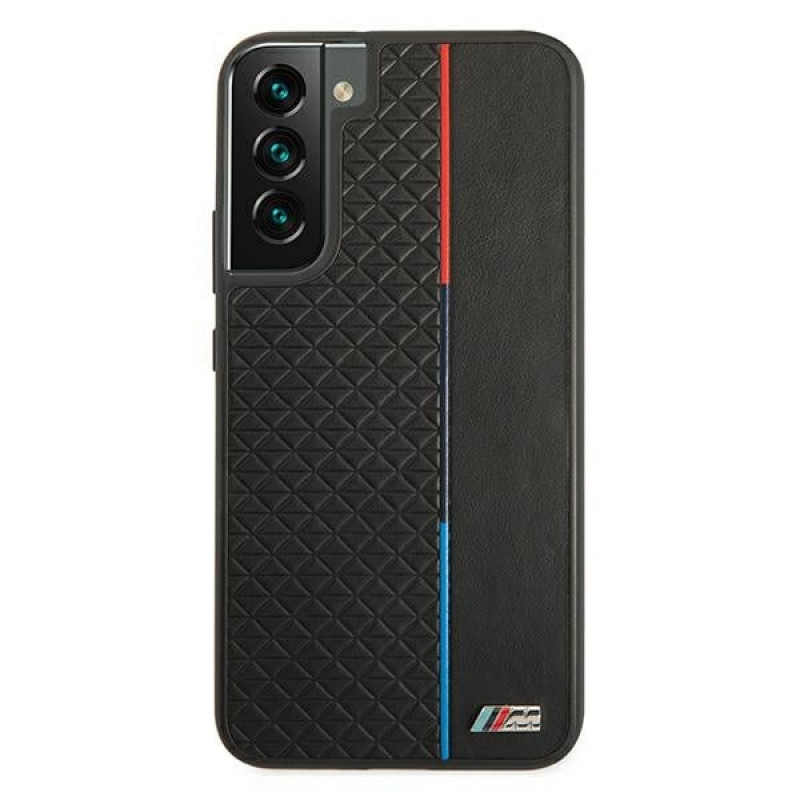 BMW BMHCS22MTRTBK kietas dėklas Samsung Galaxy S22+, M Collection Triangles, juodas