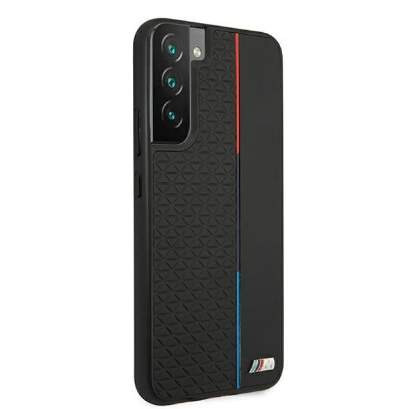 BMW BMHCS22MTRTBK kietas dėklas Samsung Galaxy S22+, M Collection Triangles, juodas