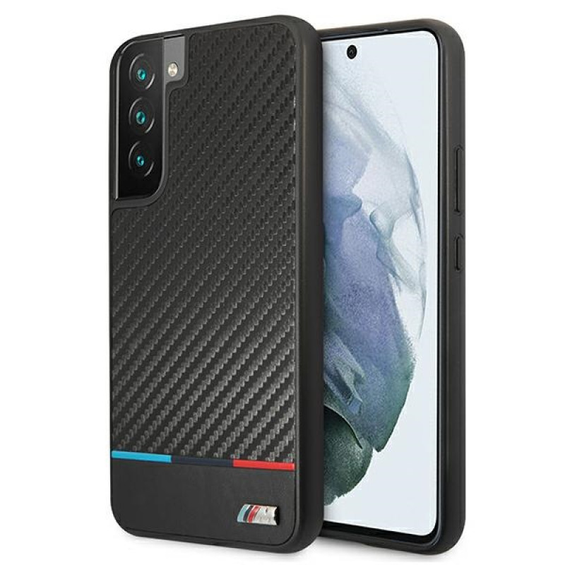 BMW BMHCS22MPUCARTCBK kietas dėklas Samsung Galaxy S22+, M Collection Triangles, juodas