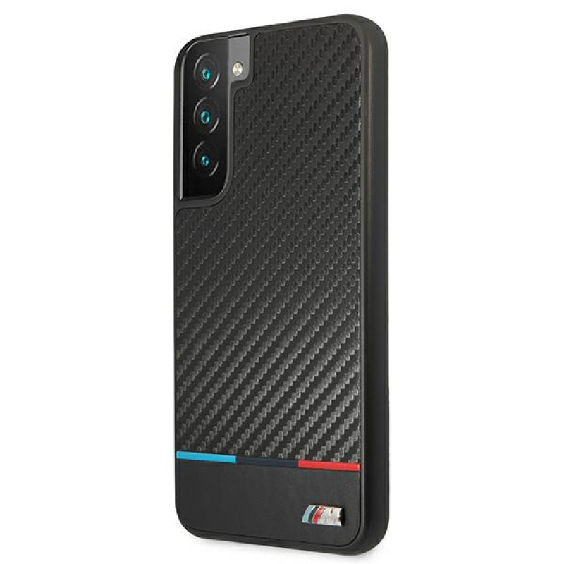 BMW BMHCS22MPUCARTCBK kietas dėklas Samsung Galaxy S22+, M Collection Triangles, juodas