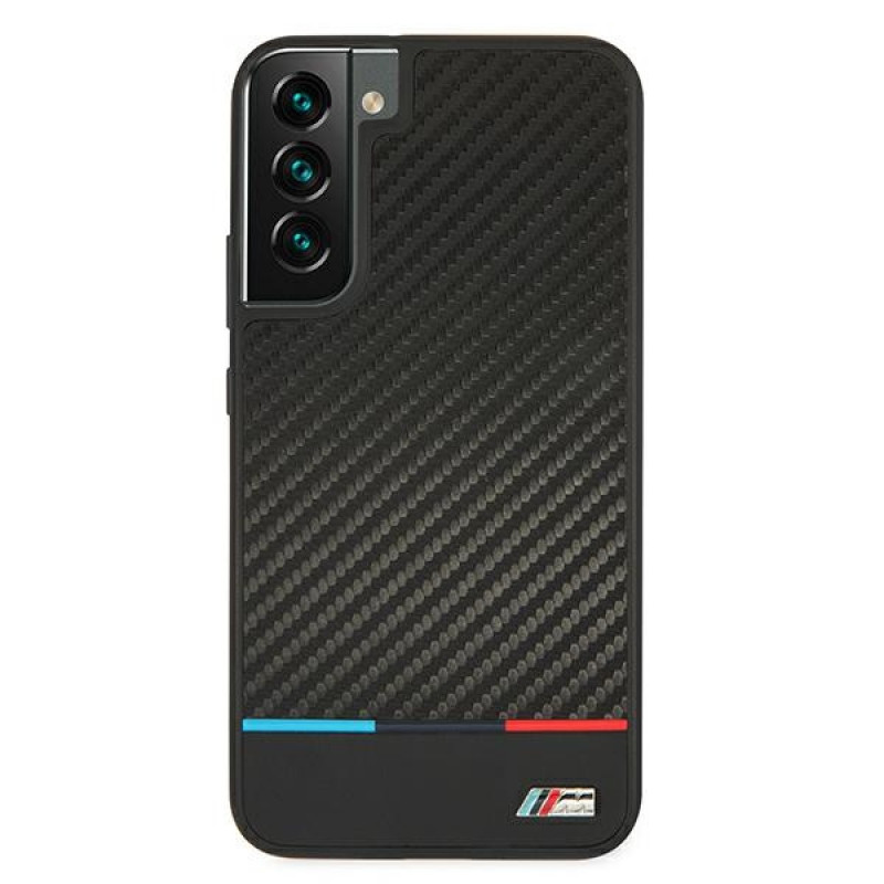 BMW BMHCS22MPUCARTCBK kietas dėklas Samsung Galaxy S22+, M Collection Triangles, juodas