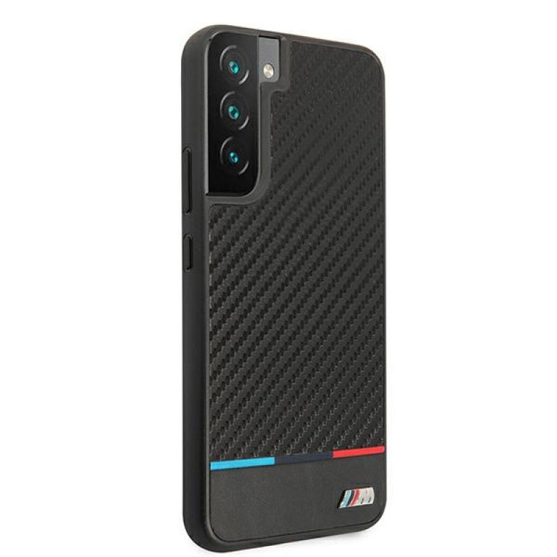 BMW BMHCS22MPUCARTCBK kietas dėklas Samsung Galaxy S22+, M Collection Triangles, juodas