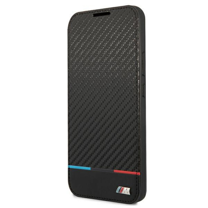 BMW BMBKS22MPUCARTCBK atverčiamas dėklas Samsung Galaxy S22+, M Collection Triangles, juodas