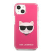 Karl Lagerfeld KLHCP13STPECPI kietas dėklas Apple iPhone 13 mini 5,4″, Choupette Head, fuksijos spalvos