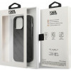 Karl Lagerfeld KLHCP13LPTLK kietas dėklas Apple iPhone 13 Pro, Perforated Allover, juodas