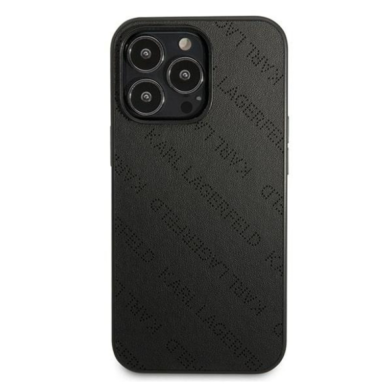 Karl Lagerfeld KLHCP13LPTLK kietas dėklas Apple iPhone 13 Pro, Perforated Allover, juodas