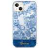 Guess GUHCP14MHGPLHB kietas dėklas Apple iPhone 14 Plus / 15 Plus, Porcelain Collection, mėlynas