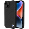 BMW BMHCP14S22RQDK Leather Quilted kietas dėklas skirtas iPhone 14 6,1", juodas
