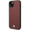 BMW BMHCP14S22RFGR Leather Diamond Pattern kietas dėklas skirtas iPhone 14 6,1", bordo