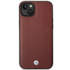 BMW BMHCP14S22RFGR Leather Diamond Pattern kietas dėklas skirtas iPhone 14 6,1", bordo