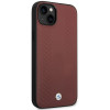 BMW BMHCP14S22RFGR Leather Diamond Pattern kietas dėklas skirtas iPhone 14 6,1", bordo
