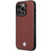 BMW BMHCP14X22RFGR Leather Diamond Pattern kietas dėklas skirtas iPhone 14 Pro Max 6,7", bordo