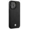 BMW BMHCP14L22RFGK Leather Diamond Pattern kietas dėklas skirtas iPhone 14 Pro 6,1", juodas