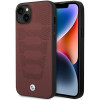 BMW BMHCP14S22RPSR dėklas, skirtas iPhone 14, bordo, Leather Seats Pattern