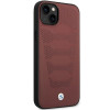 BMW BMHCP14S22RPSR dėklas, skirtas iPhone 14, bordo, Leather Seats Pattern