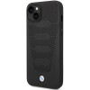 BMW BMHCP14S22RPSK dėklas, skirtas iPhone 14, juodas, Leather Seats Pattern