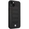 BMW BMHCP14S22RPSK dėklas, skirtas iPhone 14, juodas, Leather Seats Pattern