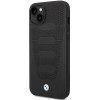BMW BMHCP14S22RPSK dėklas, skirtas iPhone 14, juodas, Leather Seats Pattern
