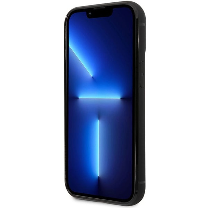 BMW BMHCP14L22RSEPK dėklas, skirtas iPhone 14 Pro, juodas, Leather Card Slot