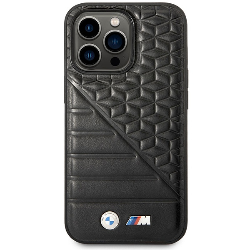 BMW BMHCP14L22PMGK dėklas, skirtas iPhone 14 Pro, juodas, Bi Pattern