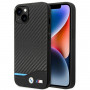 BMW BMHCP14M22NBCK dėklas, skirtas iPhone 14 Plus, juodas, Leather Carbon