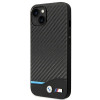 BMW BMHCP14M22NBCK dėklas, skirtas iPhone 14 Plus, juodas, Leather Carbon