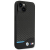 BMW BMHCP14M22NBCK dėklas, skirtas iPhone 14 Plus, juodas, Leather Carbon