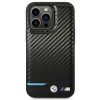 BMW BMHCP14L22NBCK dėklas, skirtas iPhone 14 Pro, juodas, Leather Carbon