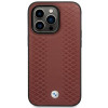 BMW BMHMP14X22RFGR Leather Diamond Pattern MagSafe dėklas telefonui Apple iPhone 14 Pro Max 6,7″, bordo