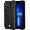 BMW BMHMP14L22RFGK Leather Diamond Pattern MagSafe dėklas telefonui Apple iPhone 14 Pro 6,1″, juodas