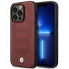 BMW BMHMP14X22RPSR Leather Seats Pattern MagSafe dėklas telefonui Apple iPhone 14 Pro Max 6,7″, bordo