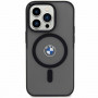 BMW BMHMP14MDSLK Signature MagSafe kietas dėklas, skirtas Apple iPhone 14 Plus / 15 Plus, juodas