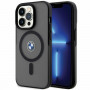 BMW BMHMP14LDSLK Signature MagSafe kietas dėklas, skirtas Apple iPhone 14 Pro, juodas