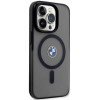 BMW BMHMP14LDSLK Signature MagSafe kietas dėklas, skirtas Apple iPhone 14 Pro, juodas