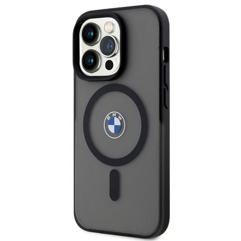 BMW BMHMP14XDSLK Signature MagSafe kietas dėklas, skirtas Apple iPhone 14 Pro Max, juodas