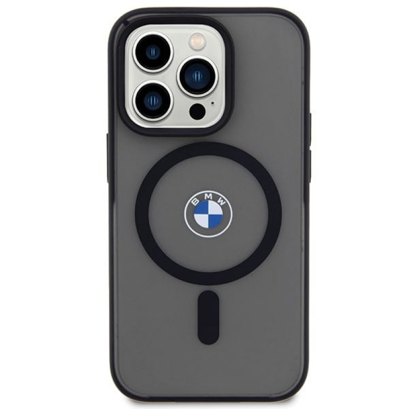 BMW BMHMP14XDSLK Signature MagSafe kietas dėklas, skirtas Apple iPhone 14 Pro Max, juodas