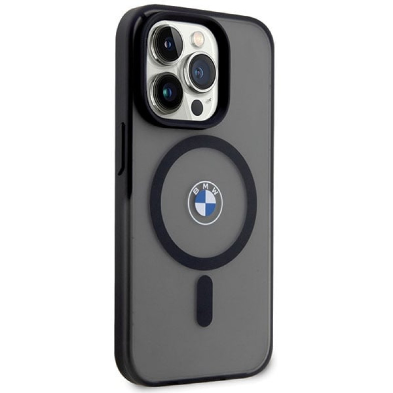 BMW BMHMP14XDSLK Signature MagSafe kietas dėklas, skirtas Apple iPhone 14 Pro Max, juodas