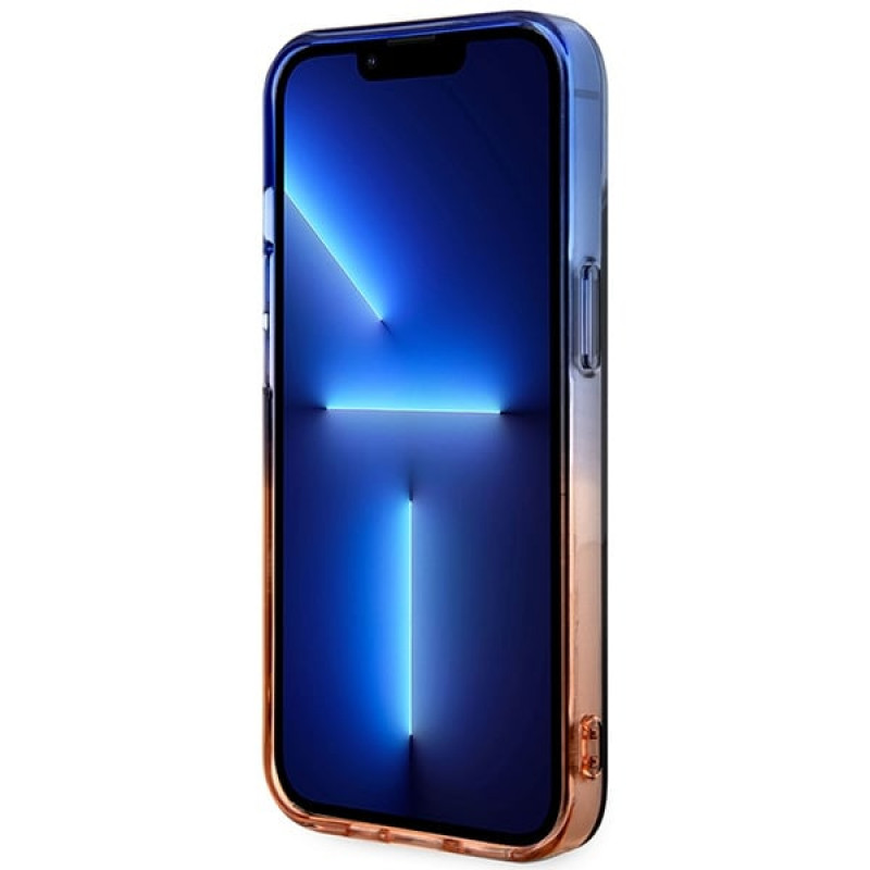 BMW BMHMP14MHTGE Gradient Bumper MagSafe kietas dėklas, skirtas Apple iPhone 14 Plus / 15 Plus, pilkas