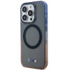 BMW BMHMP14LHTGE Gradient Bumper MagSafe kietas dėklas, skirtas Apple iPhone 14 Pro, pilkas