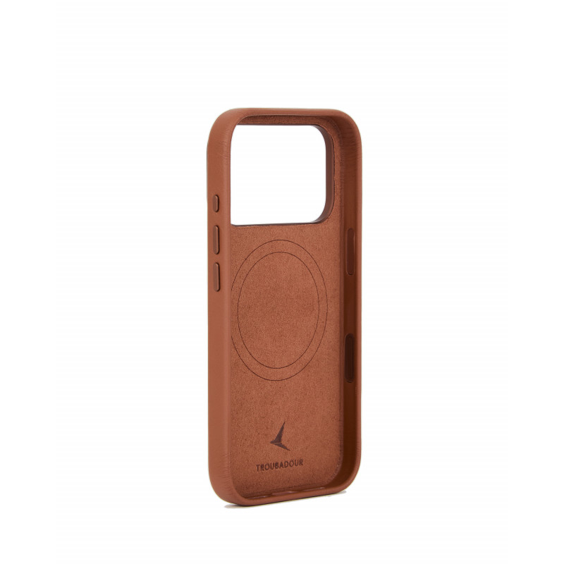 Mujjo Troubadour odinis dėklas Apple iPhone 18 Pro / 17 Pro, MagSafe, šviesiai rudas