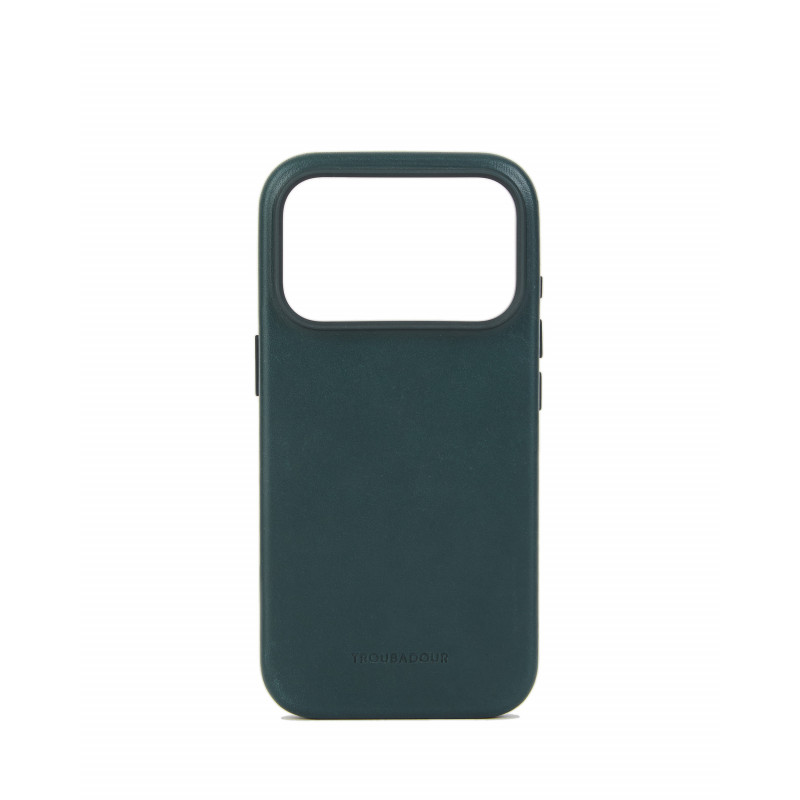 Mujjo Troubadour odinis dėklas Apple iPhone 18 Pro / 17 Pro, MagSafe, obsidiano žalias