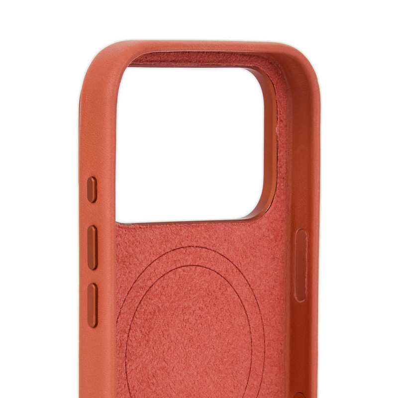 Mujjo Troubadour odinis dėklas Apple iPhone 18 Pro / 17 Pro, MagSafe, terakotos spalvos