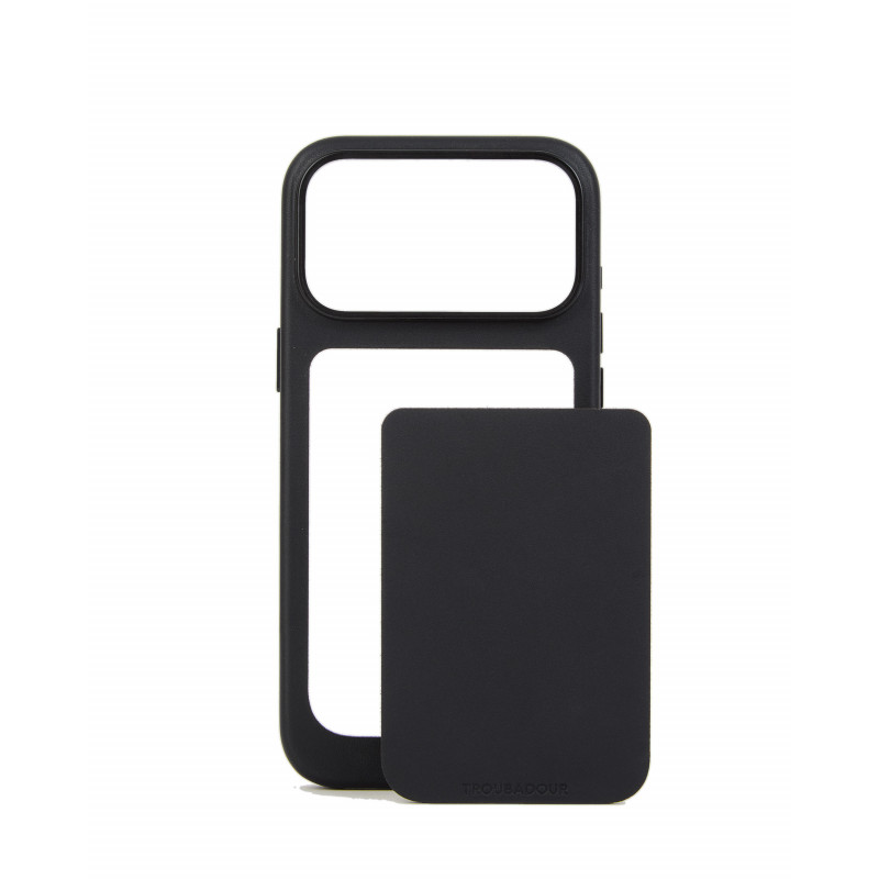 Mujjo Troubadour Modular Leather Case odinis dėklas Apple iPhone 18 Pro Max / 17 Pro Max, MagSafe, juodas